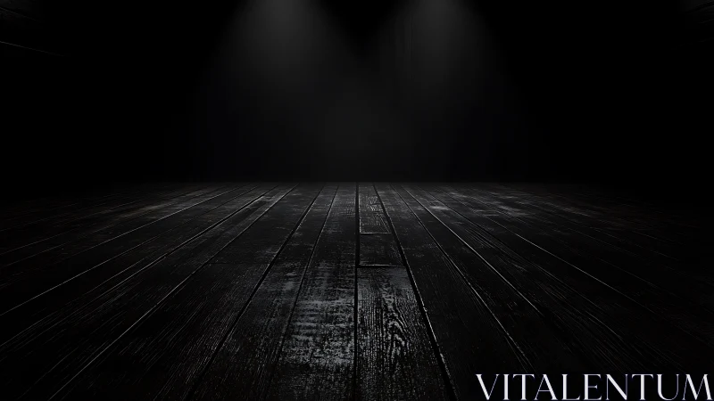 Moody empty stage waits quietly under gentle spotlights