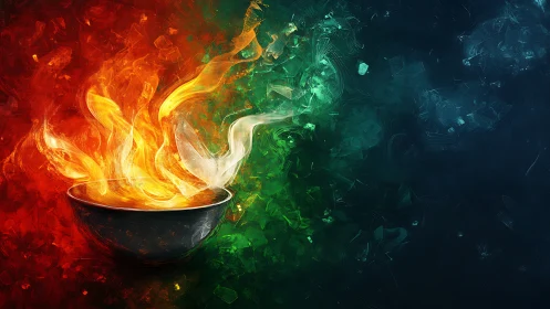 Mystical Cauldron Unleashes Elemental Energy.