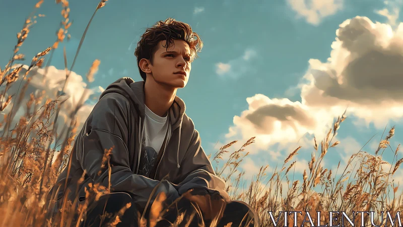 Daydreaming drifter under honeyed clouds of late summer.