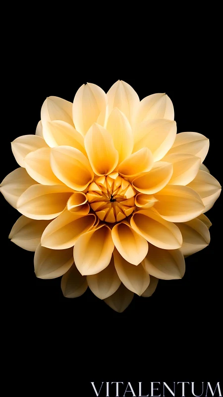 Golden Dahlia Blooms with Radiant Warmth.