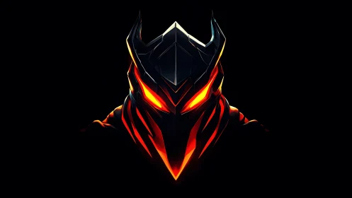 Infernal helm carves searing light from the swallowing dark