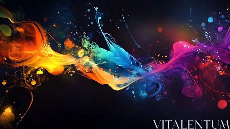 Chromatic fluid dynamics of colliding spectral ink plumes.