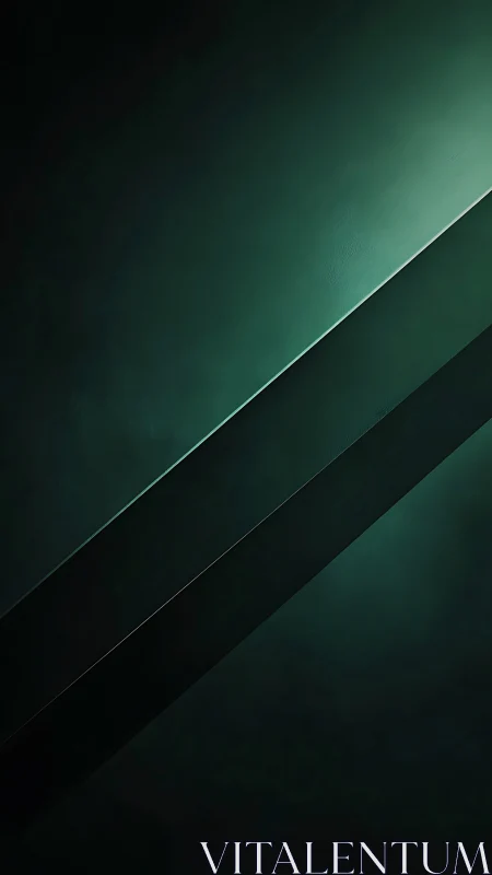 Emerald diagonal bands with moody gradient illumination.