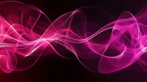 Neon ribbon currents weaving lucid magenta daydreams.