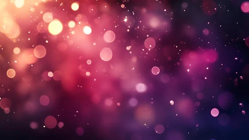 Soft stardust lights drifting through dreamy twilight.