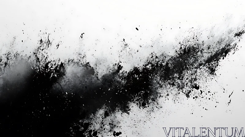 Ink storm eruption across white minimalist canvas field.