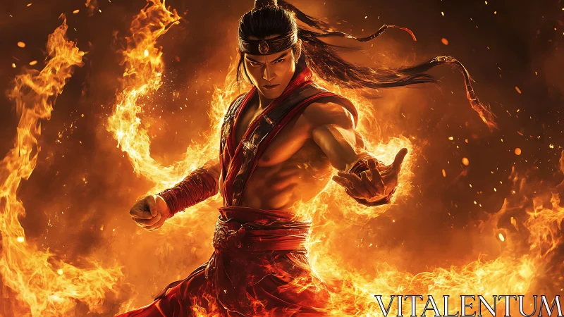 Blazing Martial Sage Summons a Spiral of Rebellious Fire.