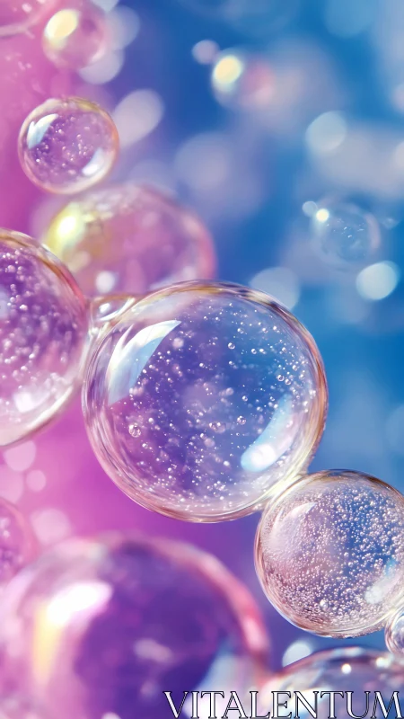 Translucent soap bubbles with bokeh and chromatic refraction gradients