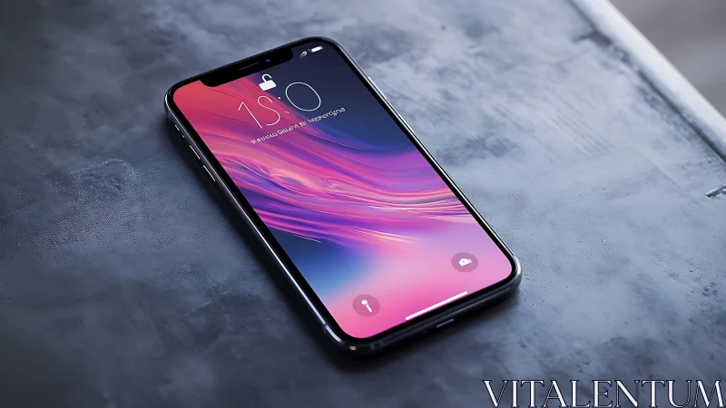 Premium Smartphone Notch Display with Gradient Wallpaper Analysis.