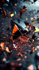 Shattered Ember Prism Rising from a Storm of Sparks.