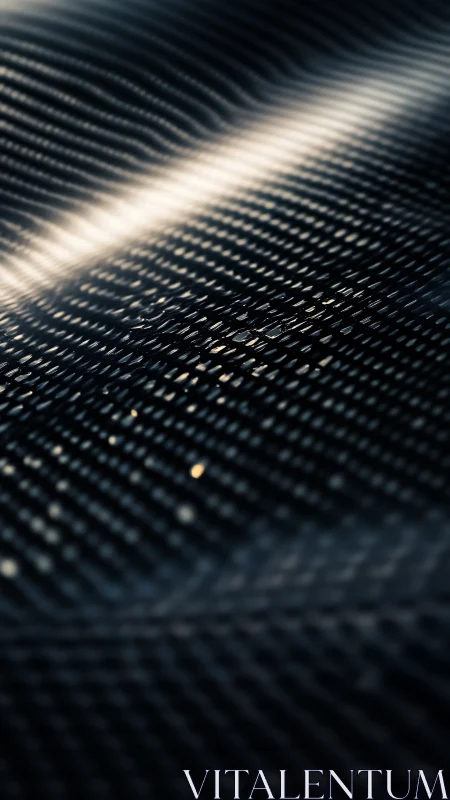 Abstract metallic grid glows under soft directional light.