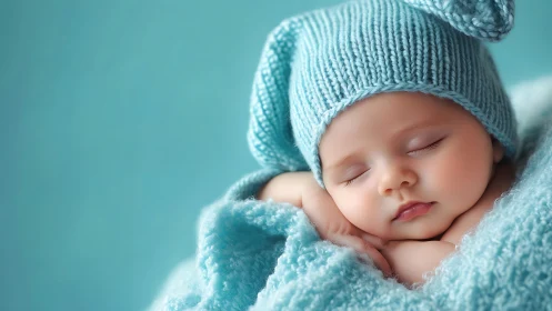 Dreaming snowdrop in a sea of blue knit whispers.