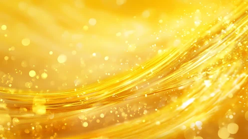 Shimmering Golden Light Abstract Background with Bright Swirls.