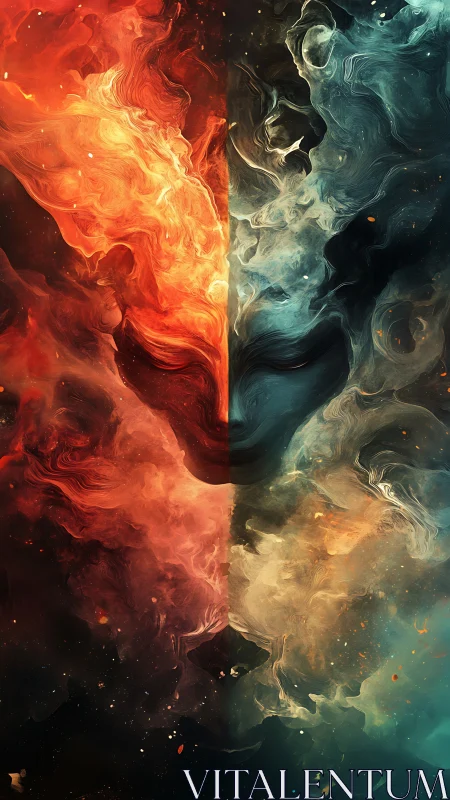 Bipolar elemental vortices in mirrored fluid-dynamic symmetry.