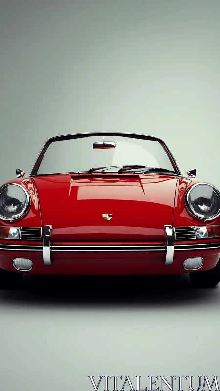 Shining red classic convertible welcomes a joyful open road