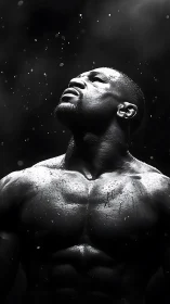 Masculine Physique Study in Dramatic Chiaroscuro Lighting