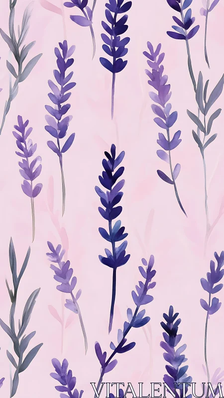 Lavender Stems in Soft Gradient Composition.