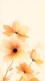 Sunrise Blooms: Gentle Flowers in Warm Light.