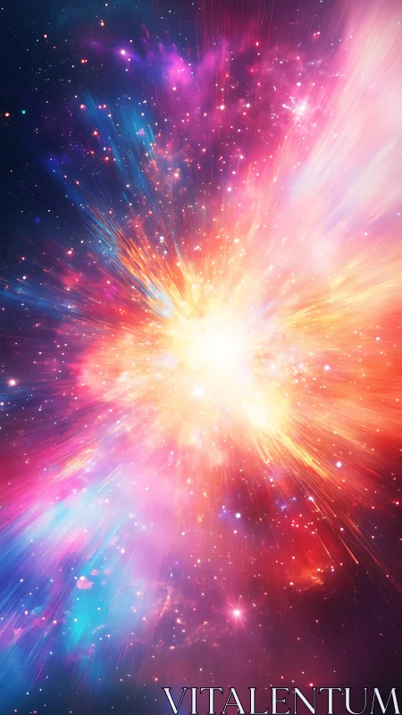 Spectral cosmological burst with radial photon dispersion field.