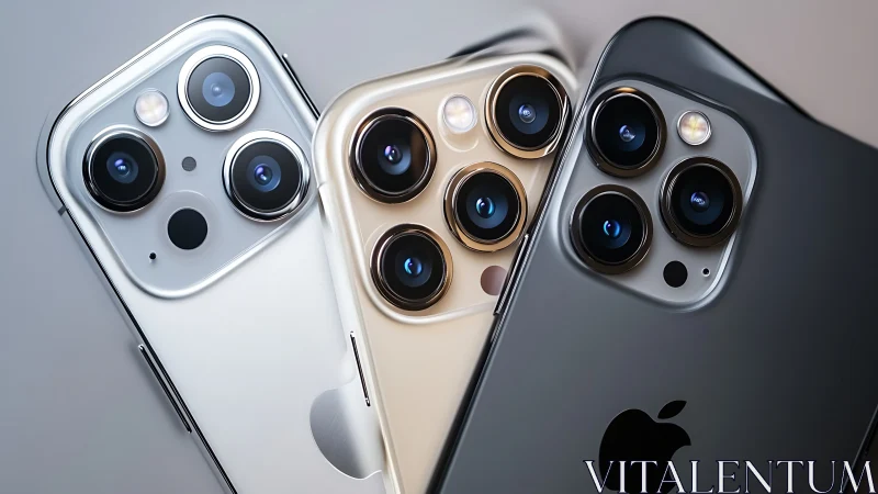 Trio of sleek smartphones flaunt bold triple camera crowns.