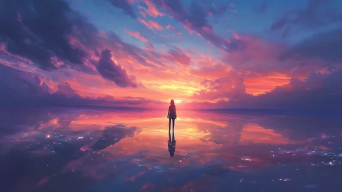 Softly wandering toward a sky made of painted dreams.