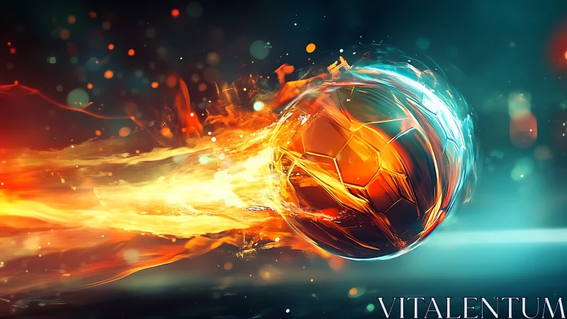 High-velocity plasma soccer ball in dynamic fluid motion field.