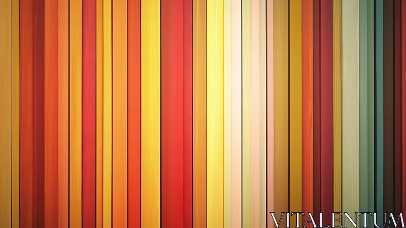 Chromatic vertical panels in warm gradient spectrum design.