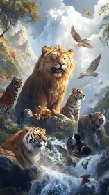 Majesty Roars: Crown of Beasts in Sacred Mountain Realm.