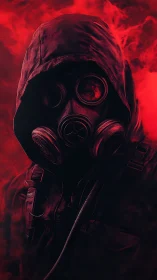 Parametric study of hooded respirator silhouette in red aerosol field.