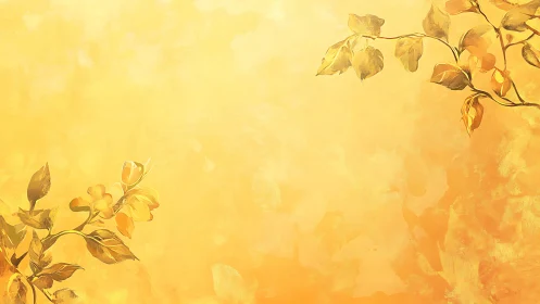 Golden hush of autumn leaves drifting across light.