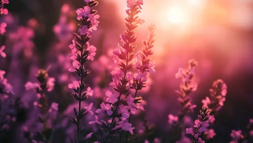 Golden Hour Lavender Dreams Among the Blooms.