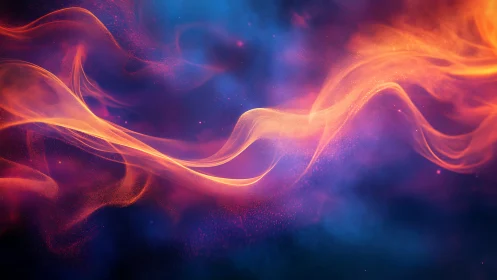 Luminous Ribbons Dance Through Cosmic Depths.