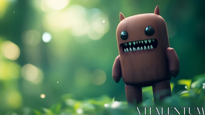 Wooden forest monster with a secretly gentle grin.