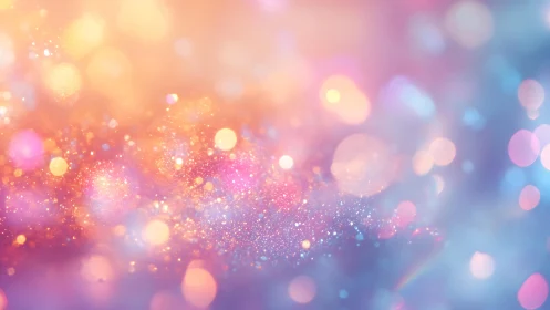 Dreamy pastel bokeh lights and glitter abstract background.
