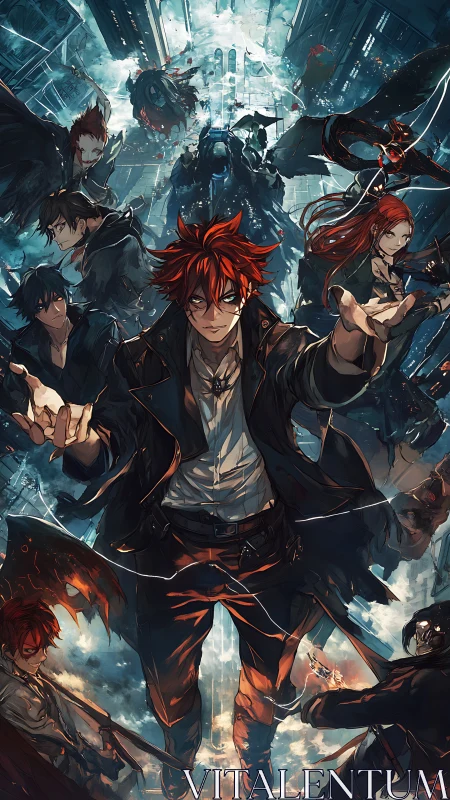 Red-haired antihero leads urban fantasy squad in chaos.
