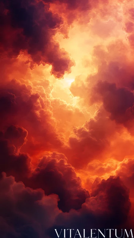 Volumetric storm clouds reveal incandescent atmospheric core