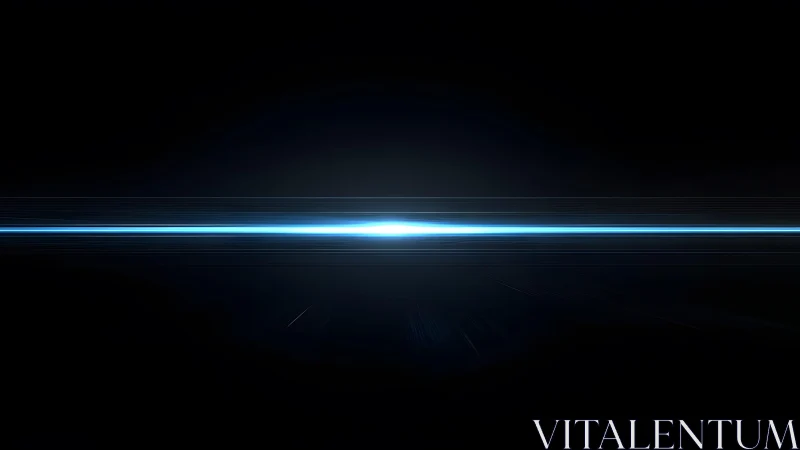 Futuristic blue light streak across dark minimal background.