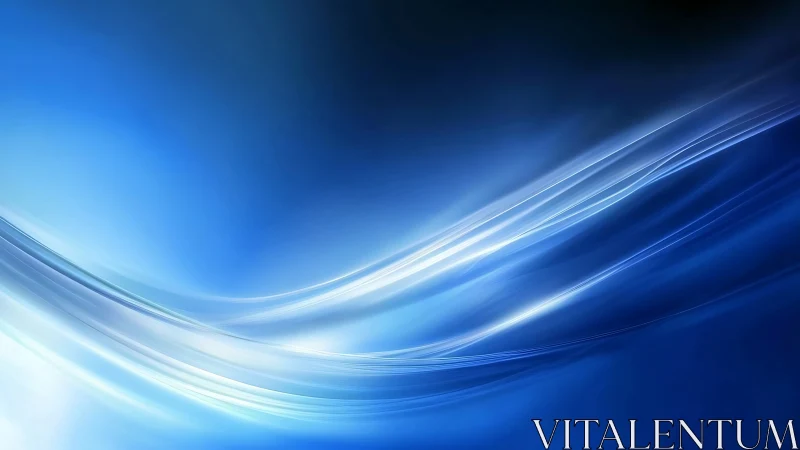 Spectral blue wavefronts with luminous gradient dynamics.