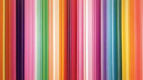 Vibrant Vertical Stripes Abstract Art in Bold Rainbow Colors.
