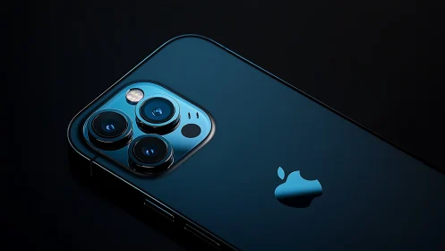 iPhone 12 Pro Pacific Blue Smartphone with Triple Camera Array System.