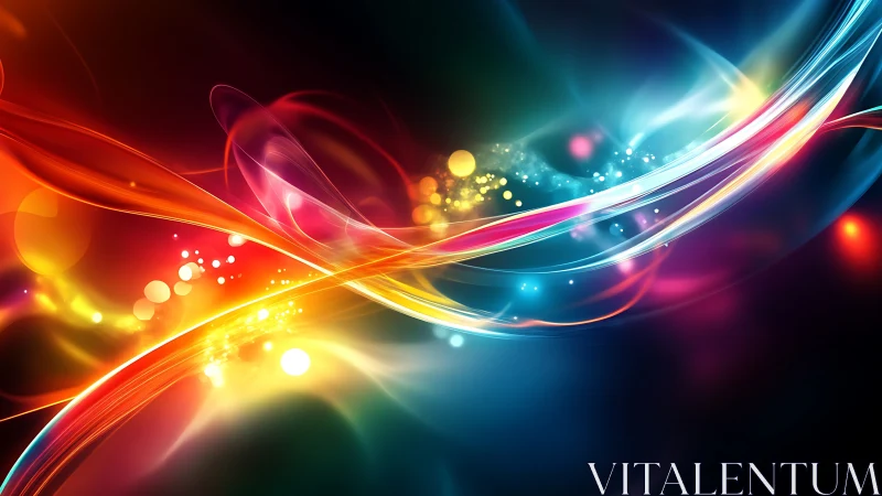 Spectral light ribbons form dynamic arcs over dark gradient field