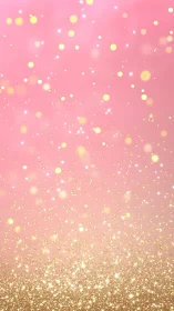 Glitterfall horizon over rosy skies of sparkling light.