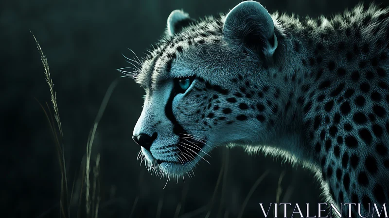 Cheetah in Shadow: Predatory Intensity.