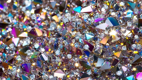 Prismatic crystal confetti sparkling in a jeweled daydream.