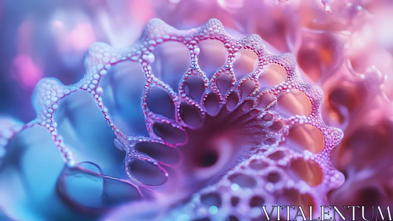 Macro view isolates abstract cellular bubble ring structure