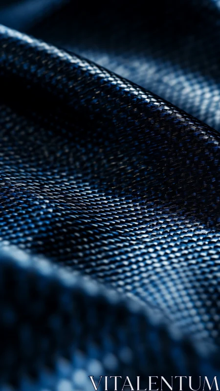 Carbon fiber textile surface shows deep blue woven detail