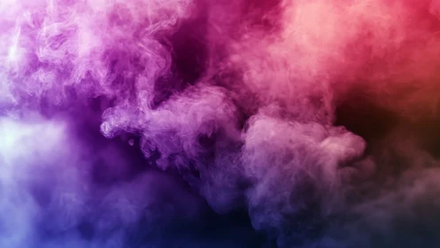 Billowing violet and magenta smoke clouds in soft focus.