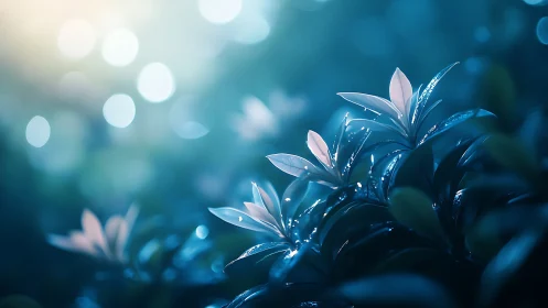 Morning Dew on Delicate Foliage.
