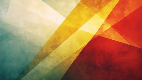 Intersecting light planes in warm gradient abstraction.