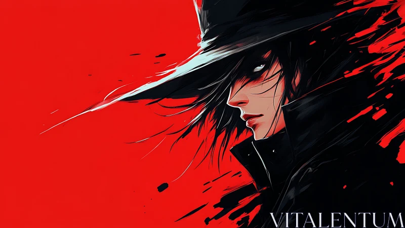 Crimson windbreaker. Shadow-eyed drifter cuts the silence.